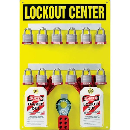 Accuform Lockout Center Board Kit 12 Padlock Capacity