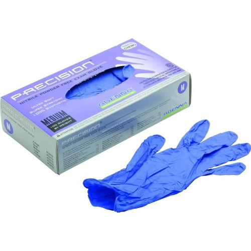 Adenna Precision  4 Mil  Nitrile Thin Powder-Free Exam Gloves, Medium, Pkg Of 100