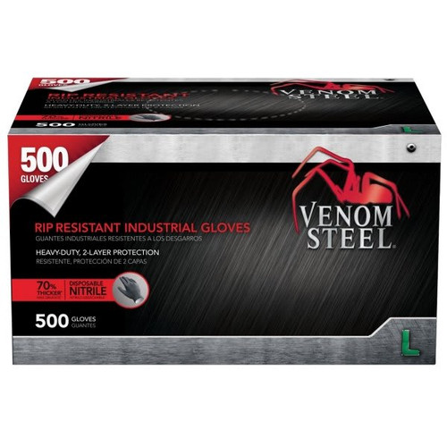 Venom Steel 2 Layer Rip-Resistant Nitrile Gloves Large Package Of 500