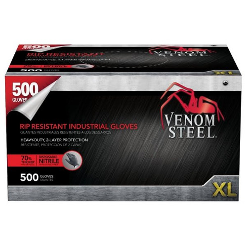 Venom Steel 2 Layer Rip-Resistant Nitrile Gloves X-Large Package Of 500