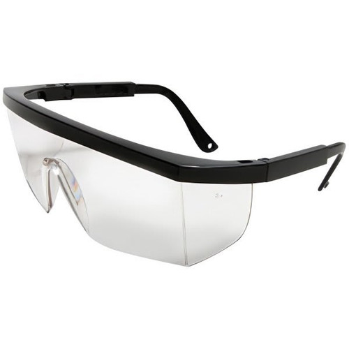 Radnor Retro Series Clear Lens Black Frame Safety Glasses, Package Of 12