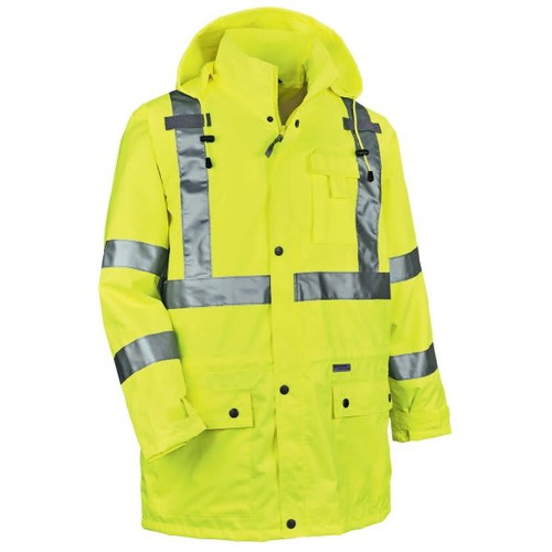 Ergodyne 8365 L Lime Type R Class 3 Rain Jacket