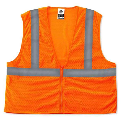 Ergodyne Glowear 8205z Type R Class 2 Super Econo Mesh Vest, Orange, 2xl/3xl