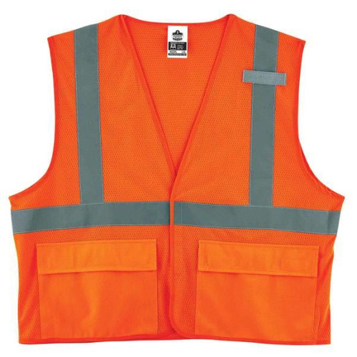 Ergodyne Glowear 8220hl Type R Class 2 Standard Mesh Vest, Orange, L/XL