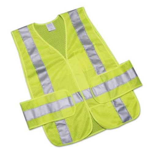 Skilcraft Safety Vest-Class 2 ANSI 107 2010 Compliant, Lime/Silver, One Size