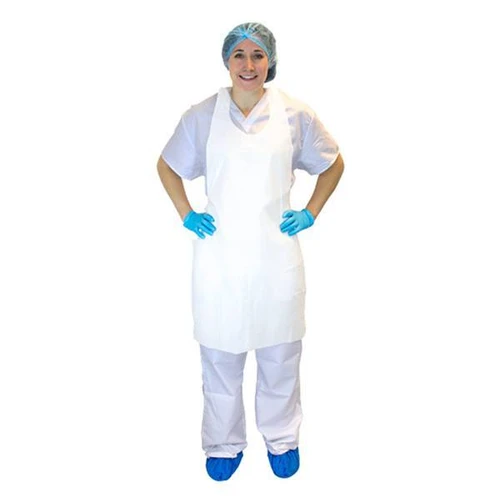 The Safety Zone Polyethylene Apron, 1 Mil, 24" X 42", White, Package Of 100