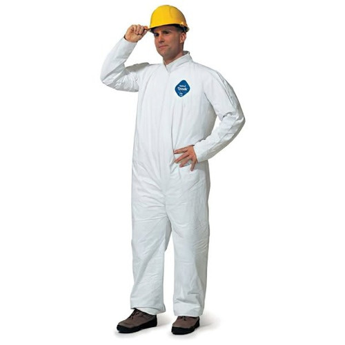 Dupont Tyvek Disposable Coveralls, 3x-Large, Serged Seams, White