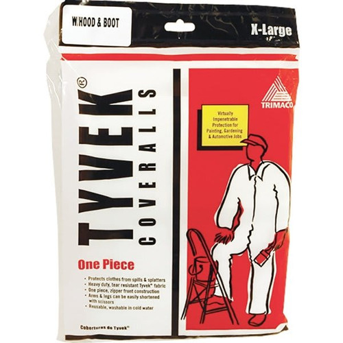 Trimaco 14123 Xl No Elastic Tyvek Coveralls, Case Of 12
