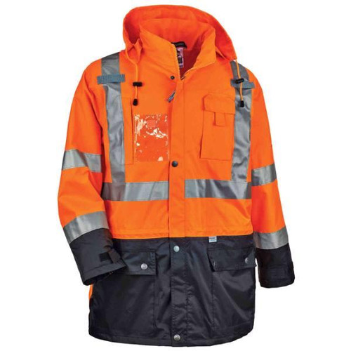 Ergodyne Glowear 8386 Type R Class 3 Outer Shell Jacket, Orange, L