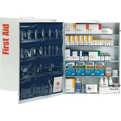First Aid Only 200-Person 5-Shelf Osha-Compliant First Aid Cabinet W/ Medications
