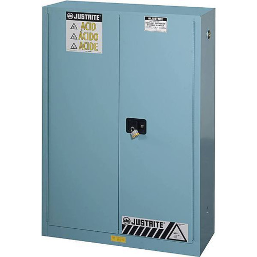 Justrite  45 Gallon Sure-Grip  Ex Corrosive/Acid Liquid Storage Cabinet-Manual Closing