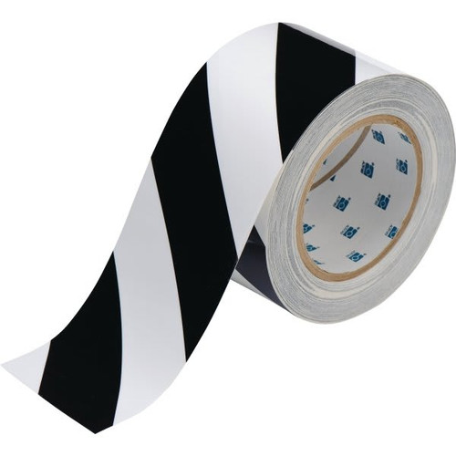 Brady Toughstripe Floor Marking Tape 3 In W Black/White Roll Of 100 Feet