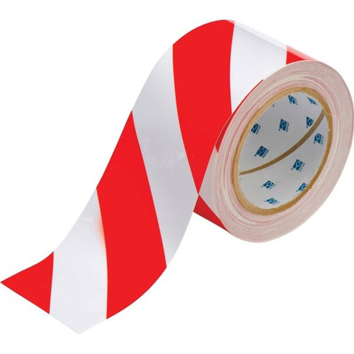 Brady Toughstripe Floor Marking Tape 3 In W Red/White Roll Of 100 Feet