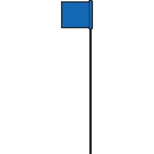 Hy-Ko 21" Blue Stake Flag, Pack Of 25