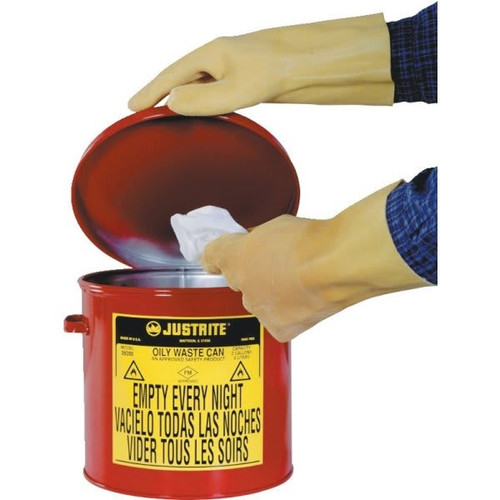 Justrite 2 Gal Red Oily Waste Countertop