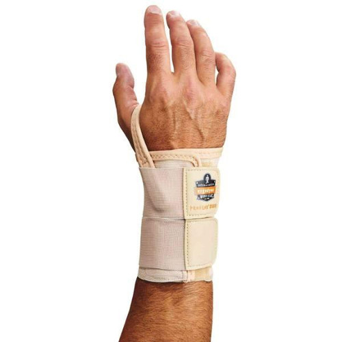 Ergodyne Proflex 4010 Double Strap Wrist Support, Tan, Xl-Right