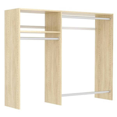 Easy Track 3'-5' W Basic Hanging Closet Kit Honey Blonde