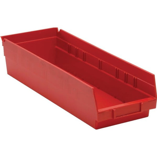 Quantum Storage Systems Red 17-7/8 X 6-5/8 X 4 In Economy Shelf Bin Package Of 20