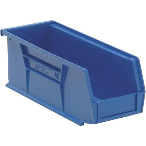 Quantum Storage Systems Blue 10-7/8 X 4-1/8 X 4 In Stack And Hang Bin Package Of 12