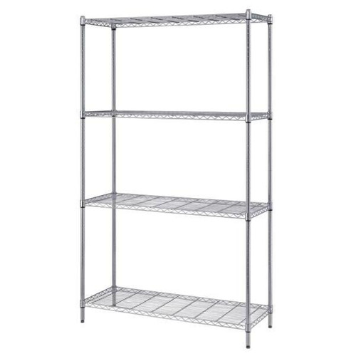 Quantum Storage Systems 18x30x72 In 4-Shelf Wire Shelving Unit With Chrome Finish