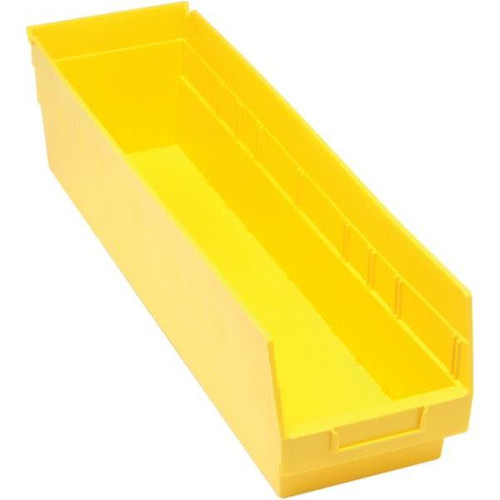 Quantum Storage Systems Store-More Yellow Shelf Bin 23-5/8 X 6-5/8 X 6 In Package Of 8
