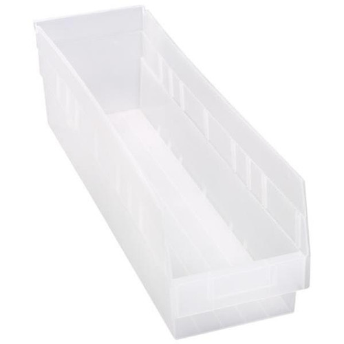 Quantum Storage Systems Store-More Clear Shelf Bin 23-5/8 X 6-5/8 X 6 In Package Of 8