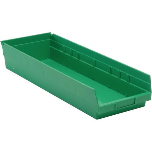 Quantum Storage Systems Economy 4 In Green Shelf Bin 23-5/8 X 8-3/8 X 4 In Package Of 6