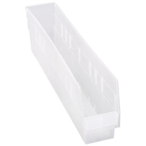 Quantum Storage Systems Store-More Clear Shelf Bin 23-5/8 X 4-1/8 X 6 In Package Of 16