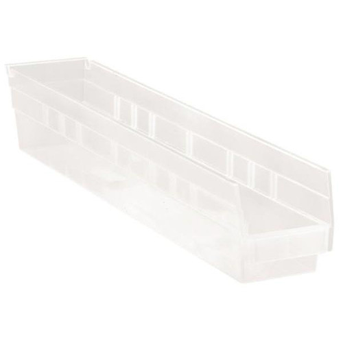 Quantum Storage Systems Economy Clear Shelf Bin 23-5/8 X 4-1/8 X 4 In Package Of 16