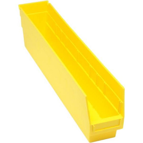 Quantum Storage Systems Store-More Yellow Shelf Bin 23-5/8 X 4-1/8 X 6 In Package Of 16