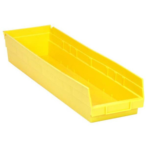 Quantum Storage Systems Economy Yellow Shelf Bin 23-5/8 X 6-5/8 X 4 In Package Of 8