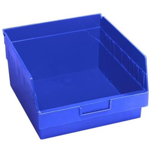 Quantum Storage Systems Store-More Blue Shelf Bin 11-5/8 X 11-1/8 X 6 In Package Of 8