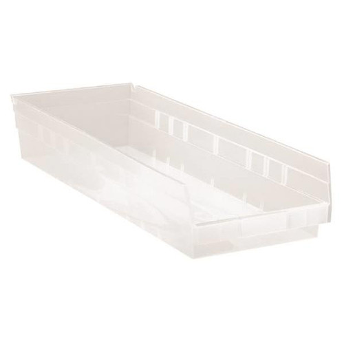 Quantum Storage Systems Economy 4 In Clear Shelf Bin 23-5/8 X 8-3/8 X 4 In Package Of 6