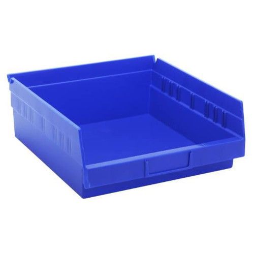 Quantum Storage Systems Economy 4 In Blue Shelf Bin 11-5/8 X 11-1/8 X 4 In Package Of 8
