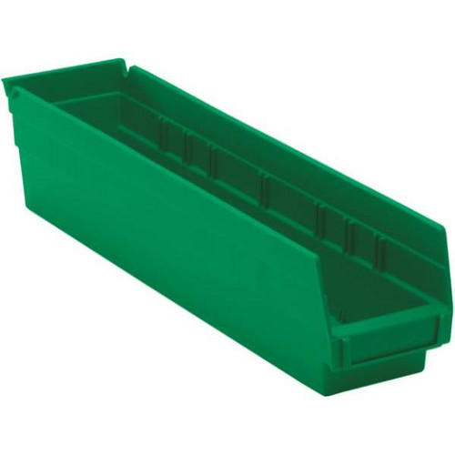 Quantum Storage Systems Economy Green Shelf Bin 17-7/8 X 4-1/8 X 4 In Package Of 20