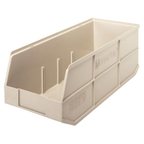 Quantum Storage Systems Ivory Stackable Shelf Bins 20-1/2x8-1/4x7 In Package Of 6