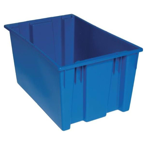 Quantum Storage Systems Blue Stack And Nest Totes 29-1/2x19-1/2x15 In Package Of 3