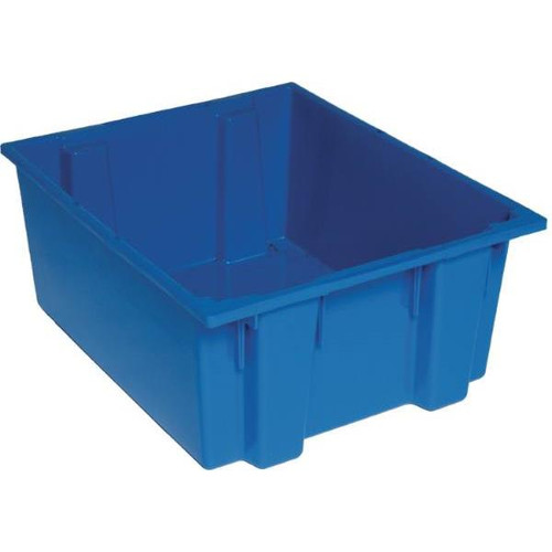 Quantum Storage Systems Blue Stack And Nest Totes 23-1/2x19-1/2x10 In Package Of 3