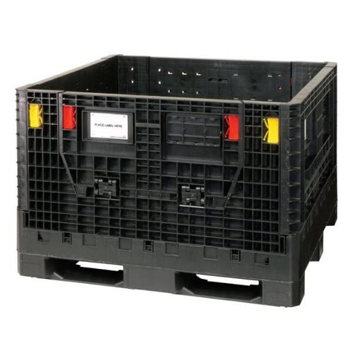 Quantum Storage Systems Black Collapsable Bulk Container 48x45x34 In