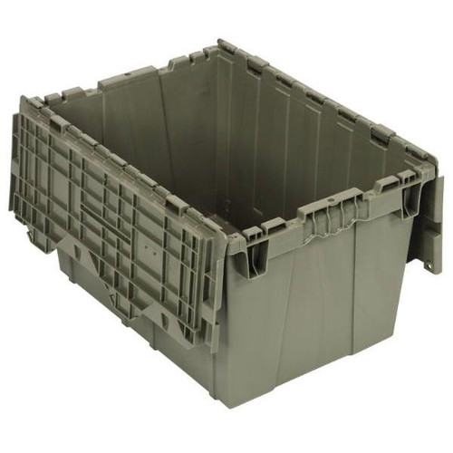 Quantum Storage Systems Gray Attached Top Distribution Containers 21-1/2x15-1/4x12-3/4 Inch