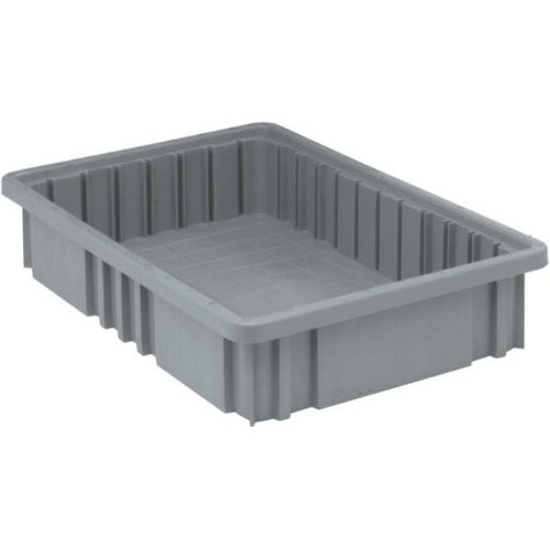 Quantum Storage Systems Gray Grid Container 16-1/2x10-7/8x3-1/2 In Package Of 12