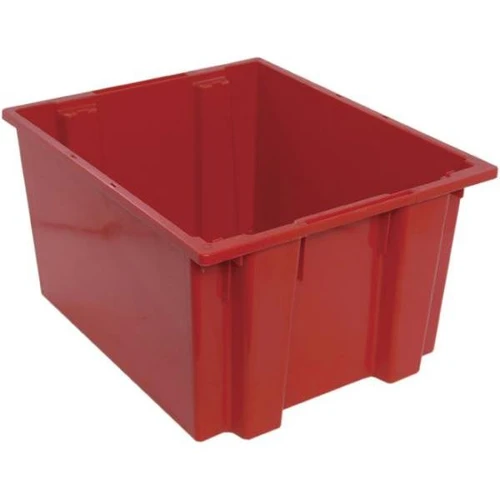 Quantum Storage Systems Red Stack Nest Totes 23-1/2x19-1/2x13 In Package Of 3
