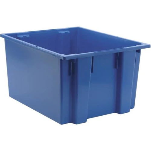 Quantum Storage Systems Blue Stack Nest Totes 23-1/2x19-1/2x13 In Package Of 3