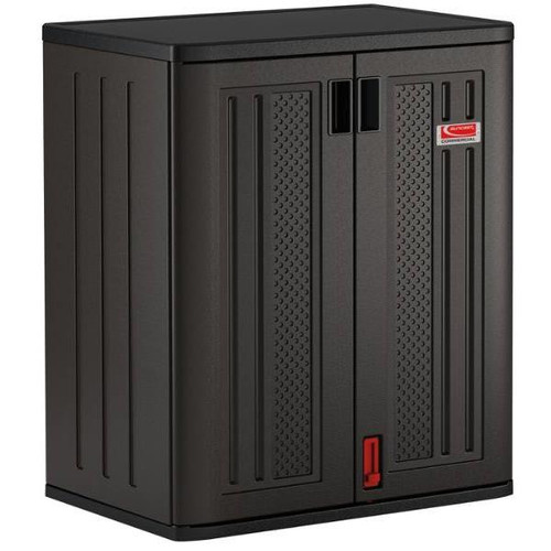 Suncast Commercial 9 Cubic Ft. Heavy-Duty Resin Cabinet With 2 Shelves, Dark Grey