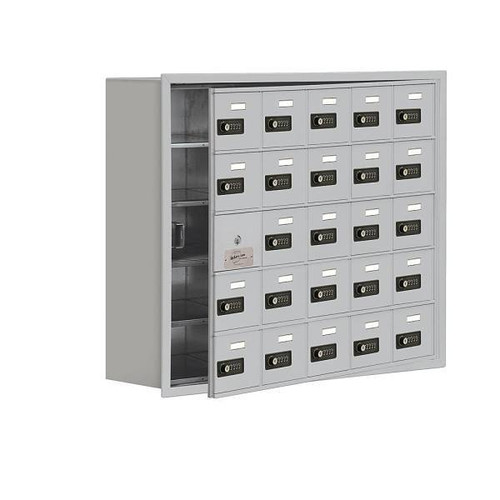 Salsbury Industries Cell Phone Locker, 24 Usable Doors, Aluminum, Combo Locks
