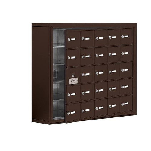 Salsbury Industries Cell Phone Locker, 24-A Usable Doors, Bronze Keyed Locks