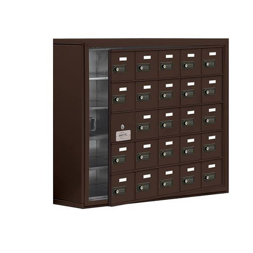 Salsbury Industries Cell Phone Locker, 24-A Usable Doors, Bronze Combo Locks