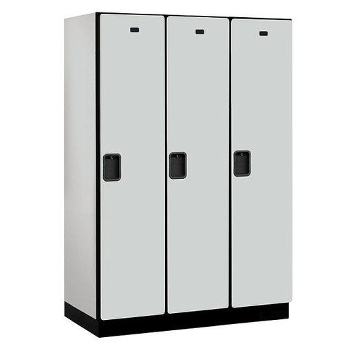 Salsbury Industries 18" Wide Single Tier Wood Locker, 3 Wide, Gray