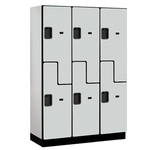 Salsbury Industries 18" Wide Double Designer Wood Locker, 18" Deep