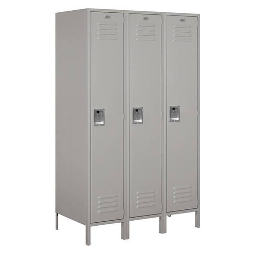 Salsbury Industries 18" Wide Single Tier Metal Locker, 21" Deep, Gray